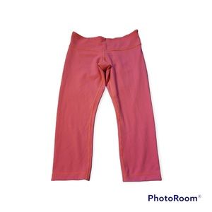 Lululemon Wunder Under Crop II Reversible Leggings Sz: 8 Grapefruit/Slate
